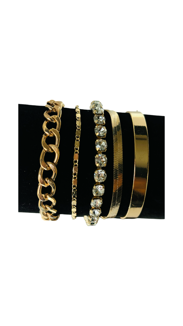 5-pc Bangle Set Gold