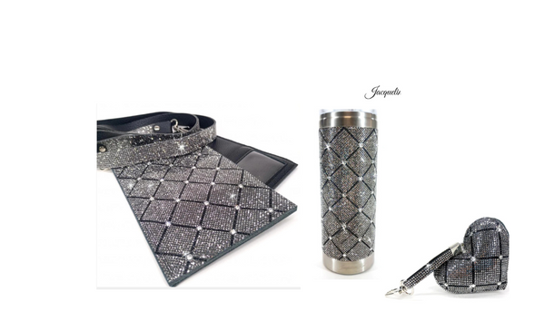 3pc Bling Gift Set, Tumbler, Cellphone Pouch & Purse Charm