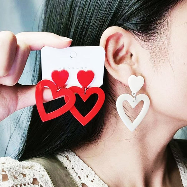 Retro Candy Heart drop Earrings