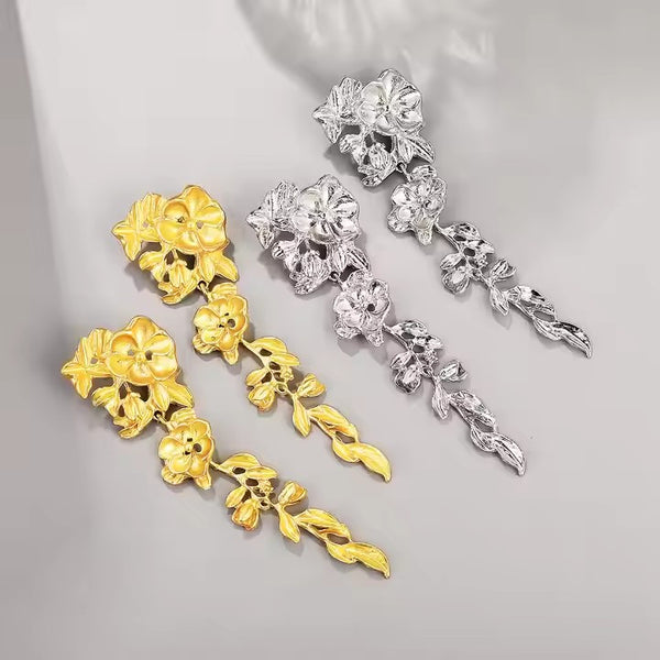 Flower Tassel Earrings